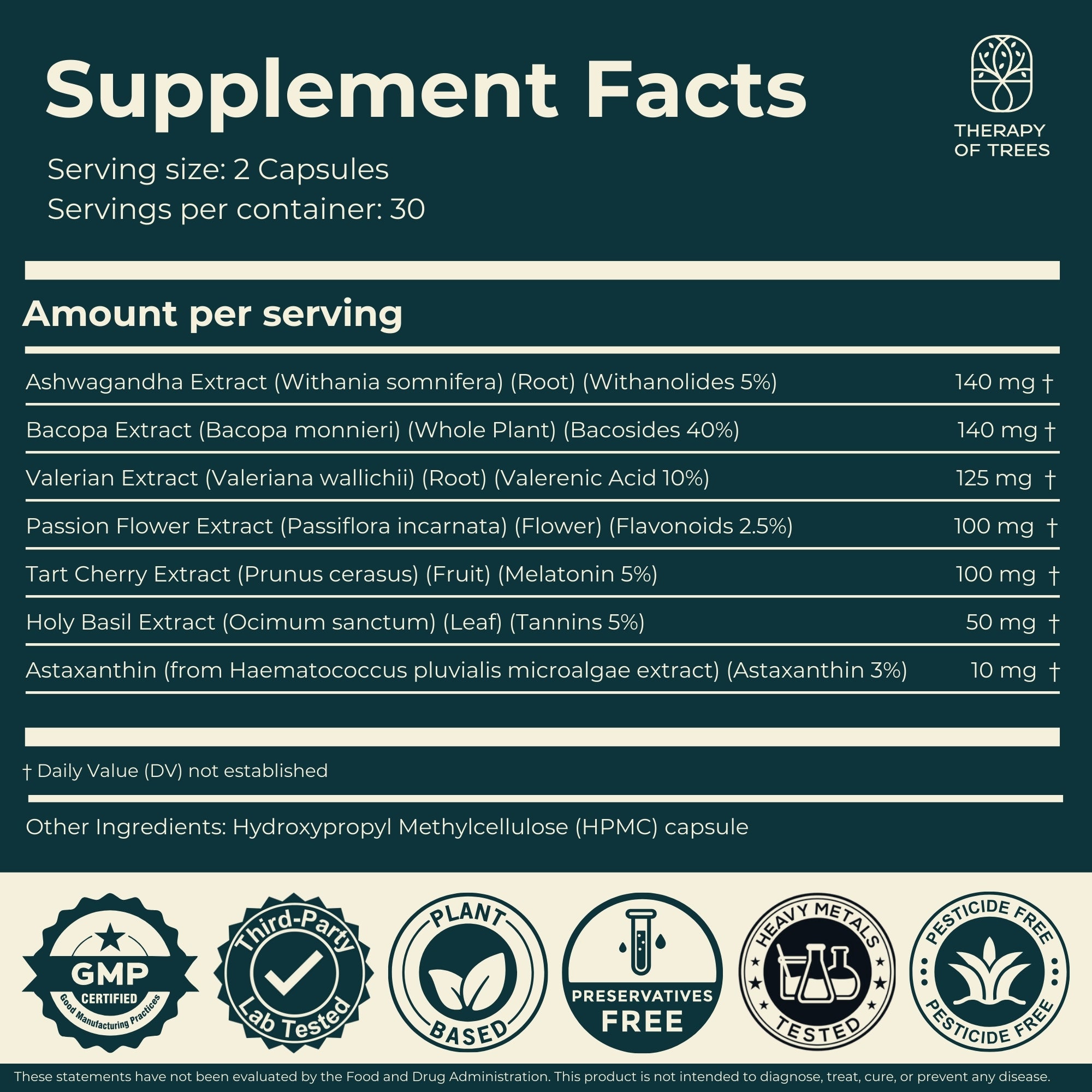 CALMZzz with Natural Melatonin : Sleep Support and Stress Relief ; 100% Plant Based | Non Habit Forming